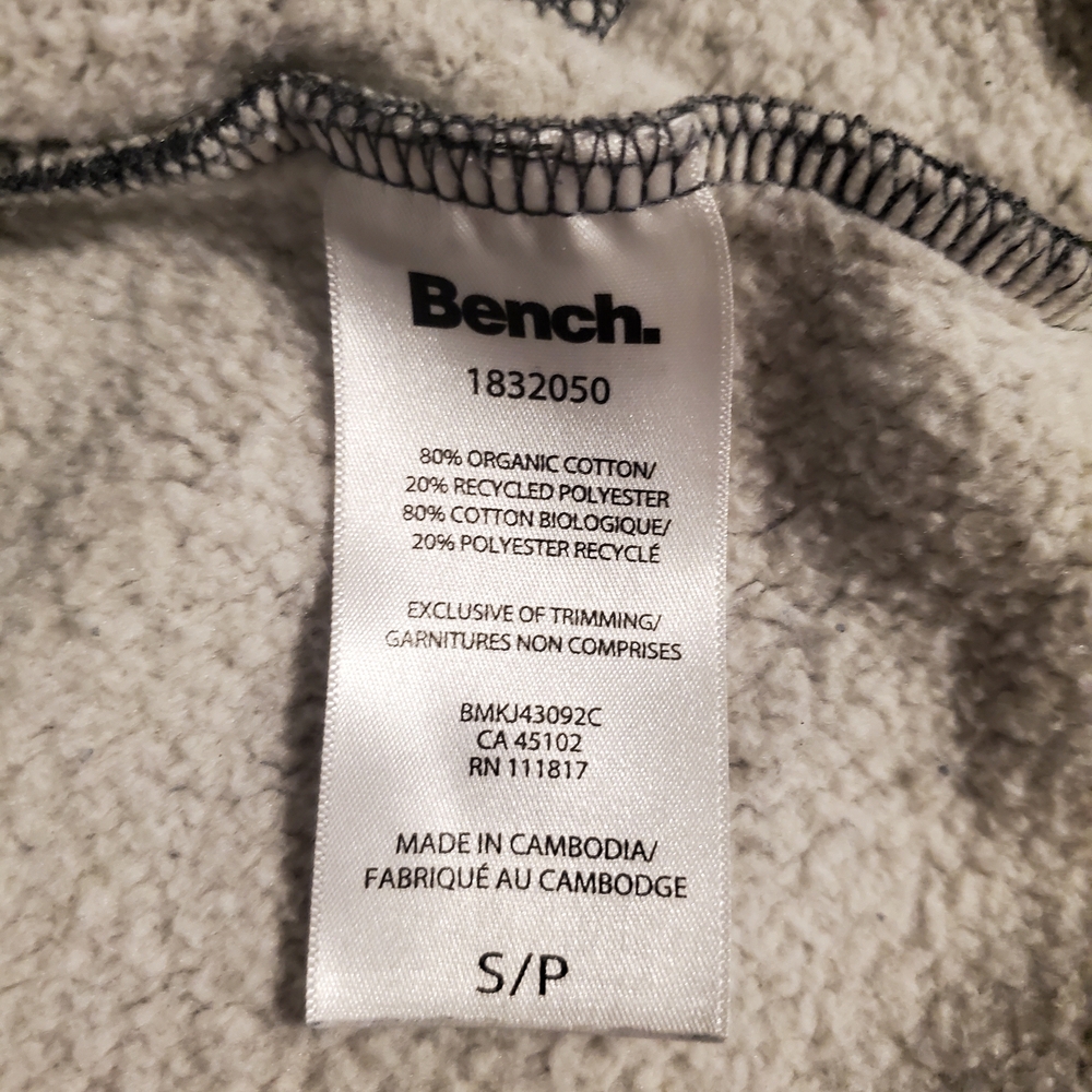 (3/$20) Bench Men's Grey Fleece Zip-Up Sweater Size S - Picture 10 of 13